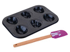 Moule à 6 muffins avec spatule à pâte