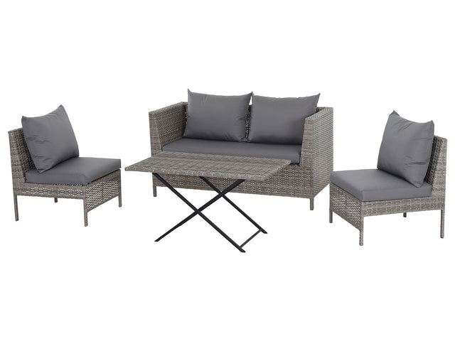 Ensemble de jardin Vigo Lounge, 4 pièces, gris