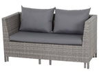 Ensemble de jardin Vigo Lounge, 4 pièces, gris