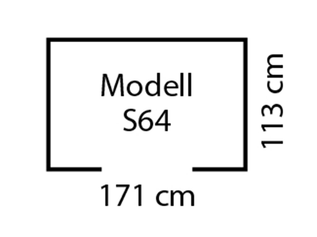 Abri de jardin à toit monopente Skillion, 1,93 m2 ou 2,06 m2