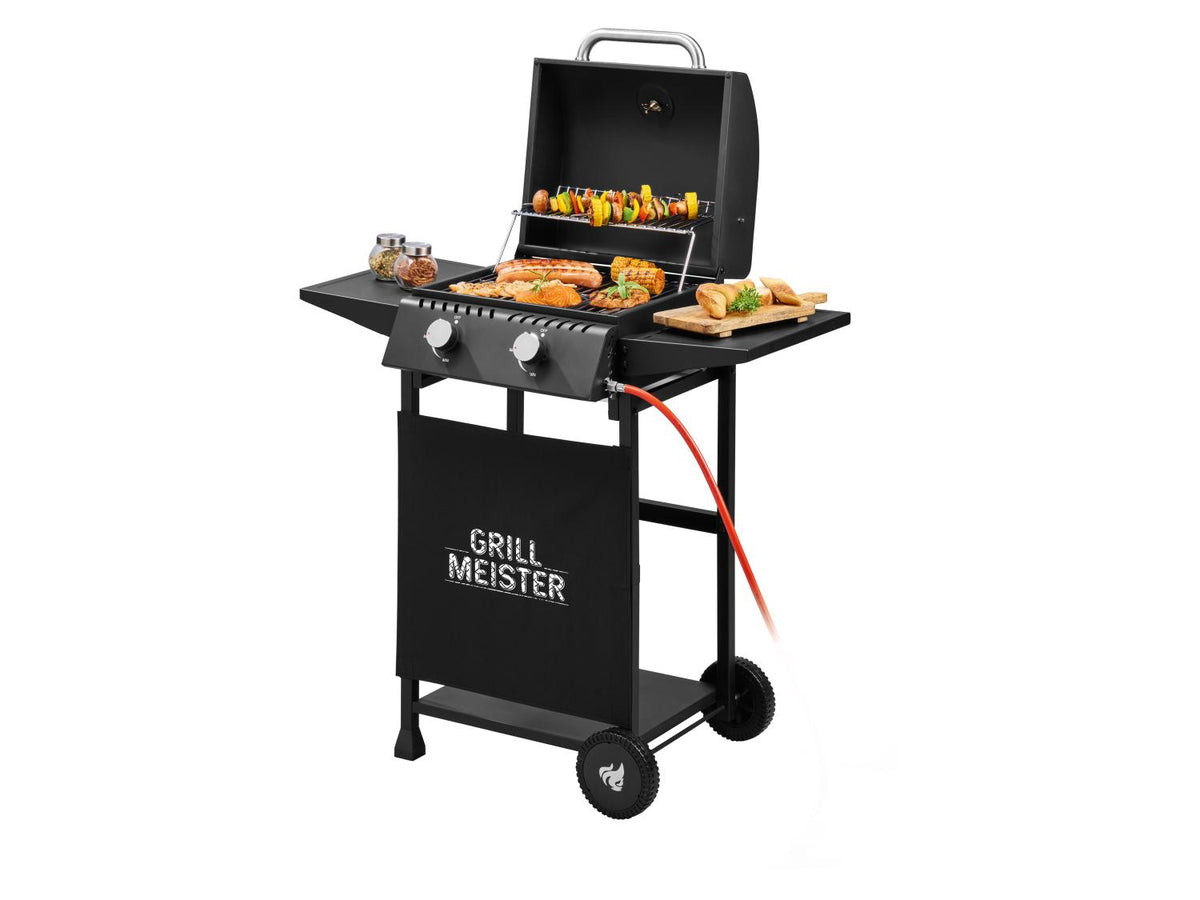 Barbecue à gaz 2 brûleurs, 36 x 37,5 cm, 6 kW