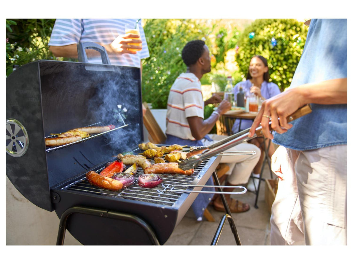 Barbecue baril à charbon de bois KANSAS, 51 x 34 cm