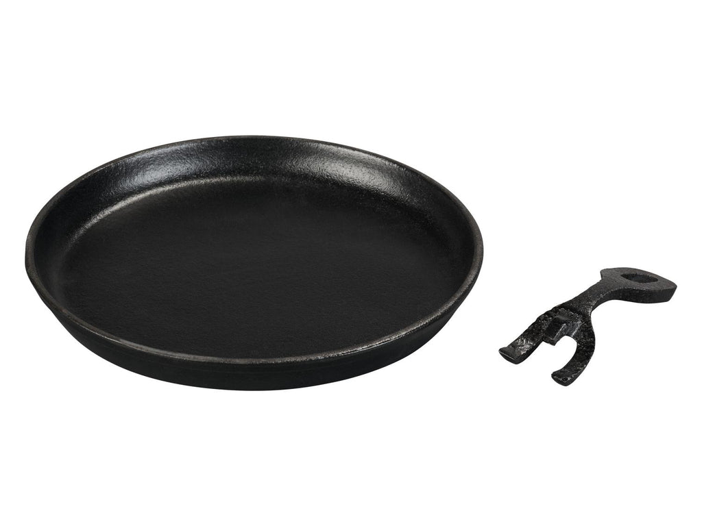 Poêle à griller + plat de service / presse à burger lisse / presse à burger rainurée