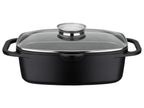GSW Sauteuse universelle Gourmet Granit 33 x 21 cm avec pince à servir de 30 cm