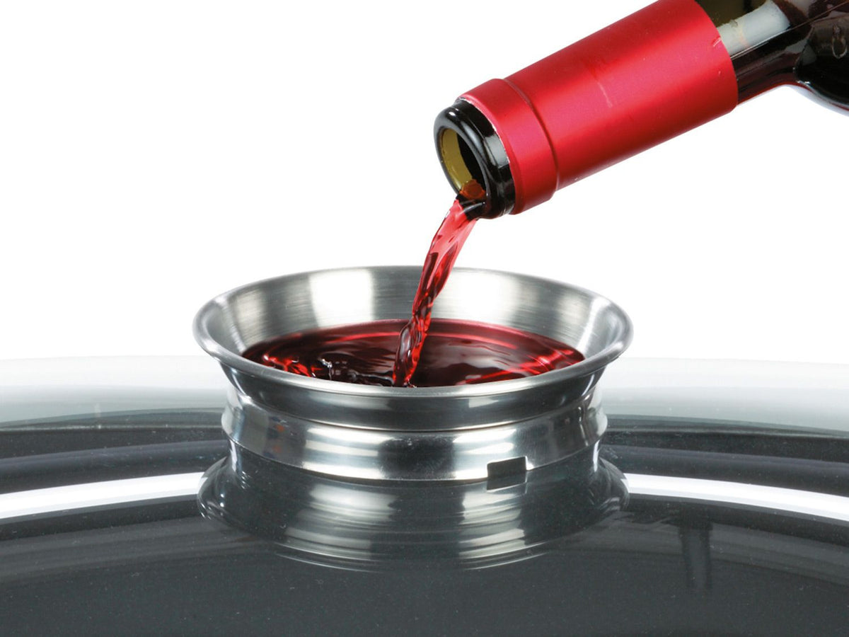 GSW Sauteuse universelle Gourmet Granit 33 x 21 cm avec pince à servir de 30 cm