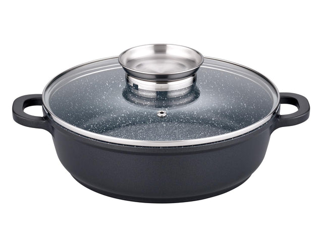 Set de poêles en fonte d'aluminium avec couvercle