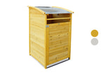 Cache-poubelle en bois, 120 L
