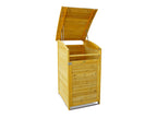 Cache-poubelle en bois, 120 L
