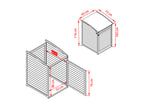 Cache-poubelle en bois, 120 L