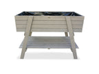 Carré potager sur pieds, 115 x 45 x 89,5 cm, gris