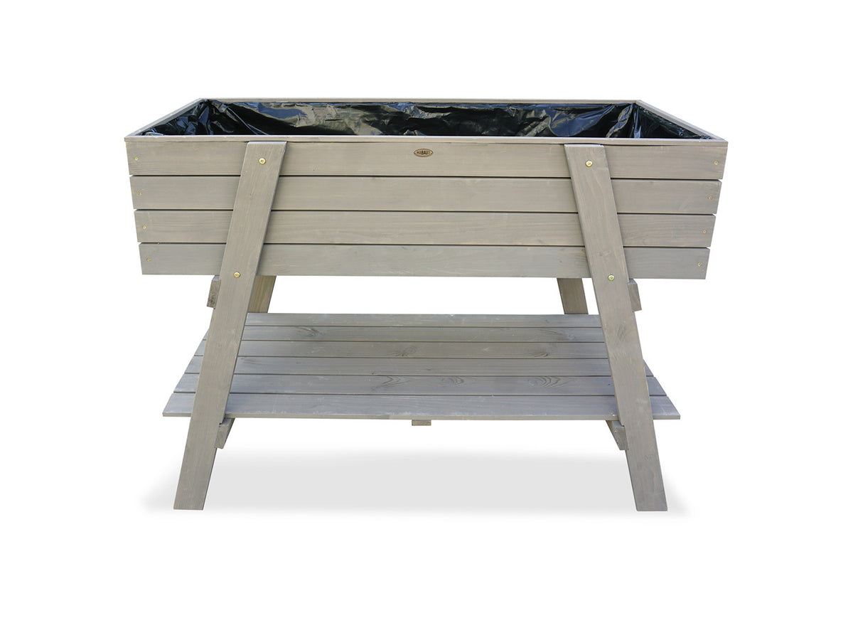 Carré potager sur pieds, 115 x 45 x 89,5 cm, gris