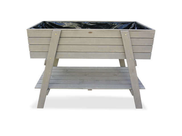 Carré potager sur pieds, 115 x 45 x 89,5 cm, gris