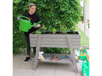Carré potager sur pieds, 115 x 45 x 89,5 cm, gris
