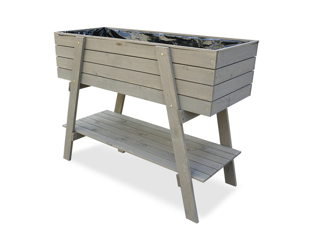 Carré potager sur pieds, 115 x 45 x 89,5 cm, gris