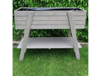Carré potager sur pieds, 115 x 45 x 89,5 cm, gris