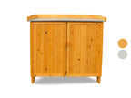 Table de jardin avec meuble bas, 98 x 48 x 95 cm