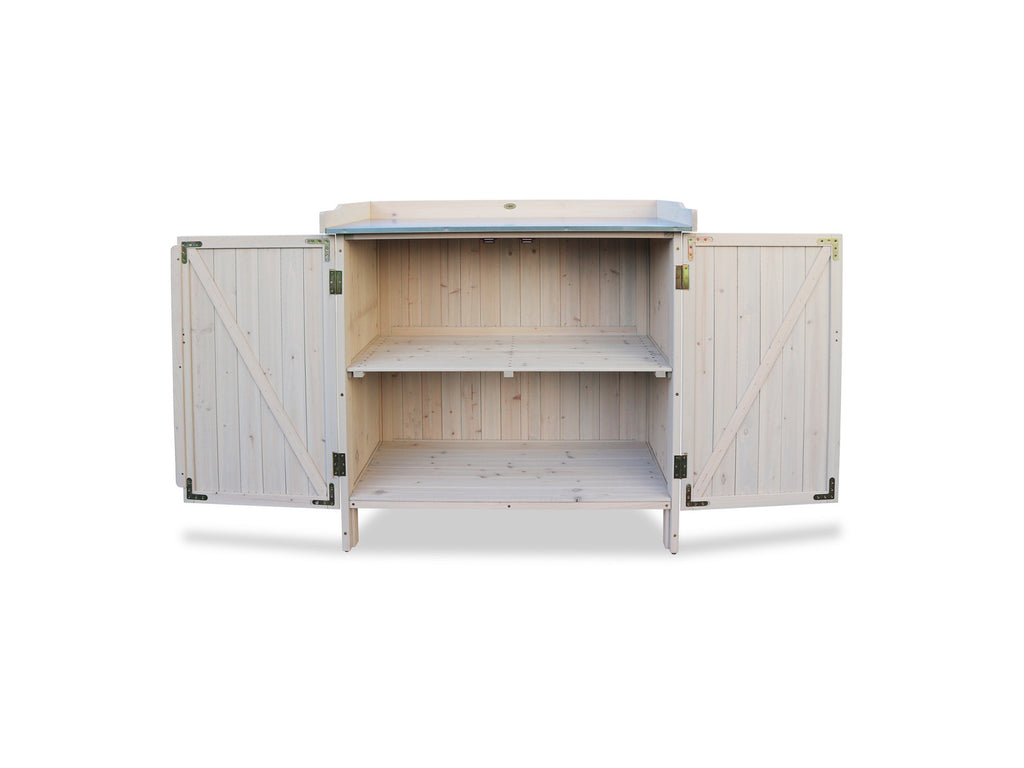 Table de jardin avec meuble bas, 98 x 48 x 95 cm