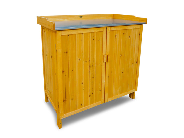 Table de jardin avec meuble bas, 98 x 48 x 95 cm