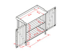 Table de jardin avec meuble bas, 98 x 48 x 95 cm