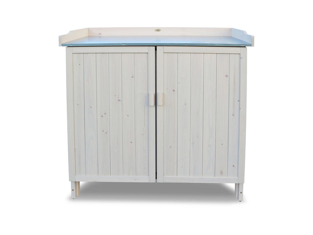 Table de jardin avec meuble bas, 98 x 48 x 95 cm