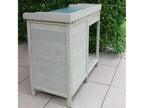 Table de rempotage avec placard, 98 x 48 x 95 cm, gris