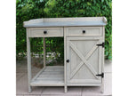 Table de rempotage avec placard, 98 x 48 x 95 cm, gris