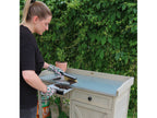 Table de rempotage avec placard, 98 x 48 x 95 cm, gris