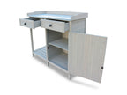 Table de rempotage avec placard, 98 x 48 x 95 cm, gris