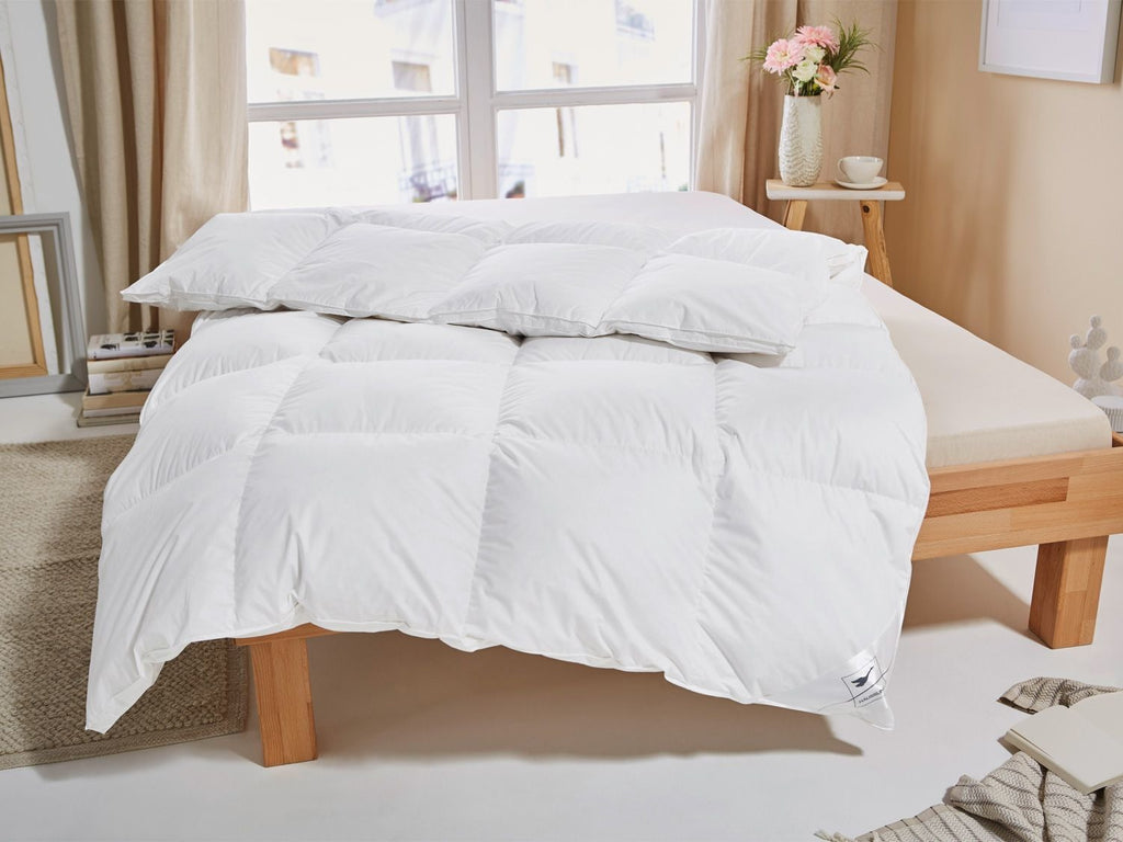 Couette à cassettes en duvet