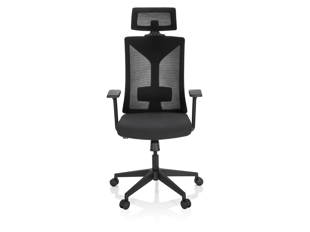 Chaise de bureau / Fauteuil pivotant « KODIAK », réglable en hauteur, noir