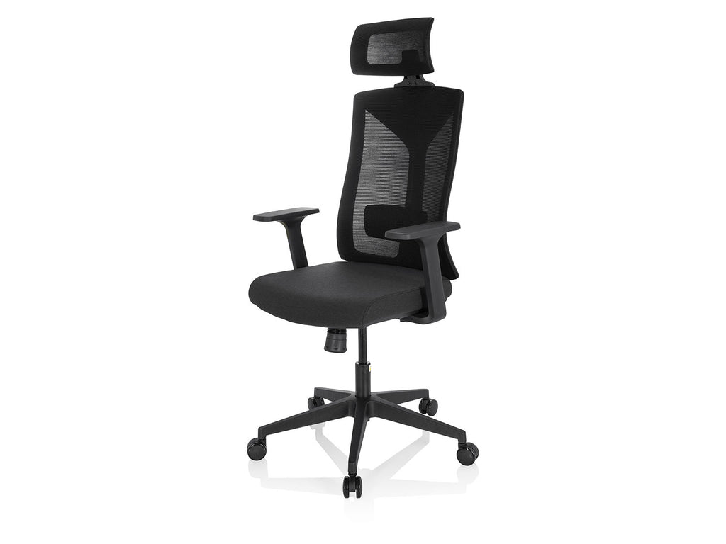 Chaise de bureau / Fauteuil pivotant « KODIAK », réglable en hauteur, noir
