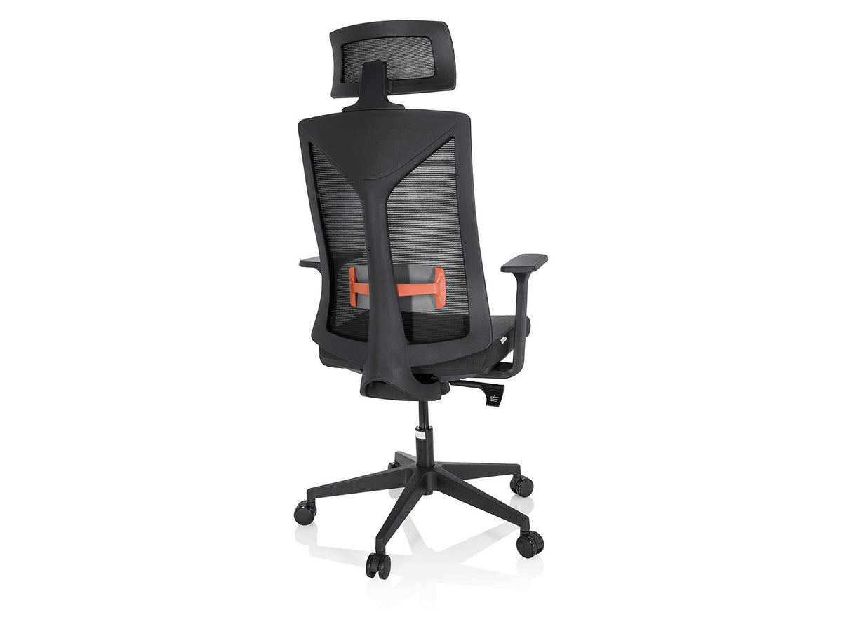 Chaise de bureau / Fauteuil pivotant « KODIAK », réglable en hauteur, noir