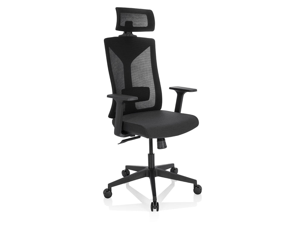 Chaise de bureau / Fauteuil pivotant « KODIAK », réglable en hauteur, noir