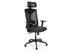 Chaise de bureau / Fauteuil pivotant « KODIAK », réglable en hauteur, noir
