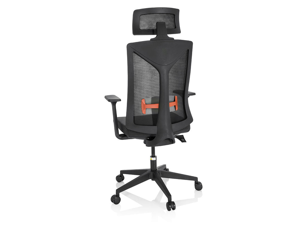 Chaise de bureau / Fauteuil pivotant « KODIAK », réglable en hauteur, noir