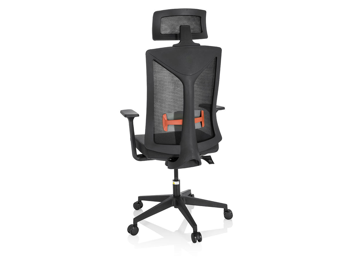 Chaise de bureau / Fauteuil pivotant « KODIAK », réglable en hauteur, noir