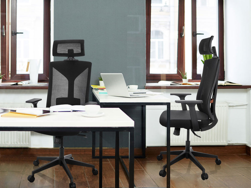 Chaise de bureau / Fauteuil pivotant « KODIAK », réglable en hauteur, noir