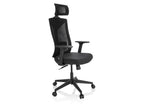Chaise de bureau / Fauteuil pivotant « KODIAK », réglable en hauteur, noir