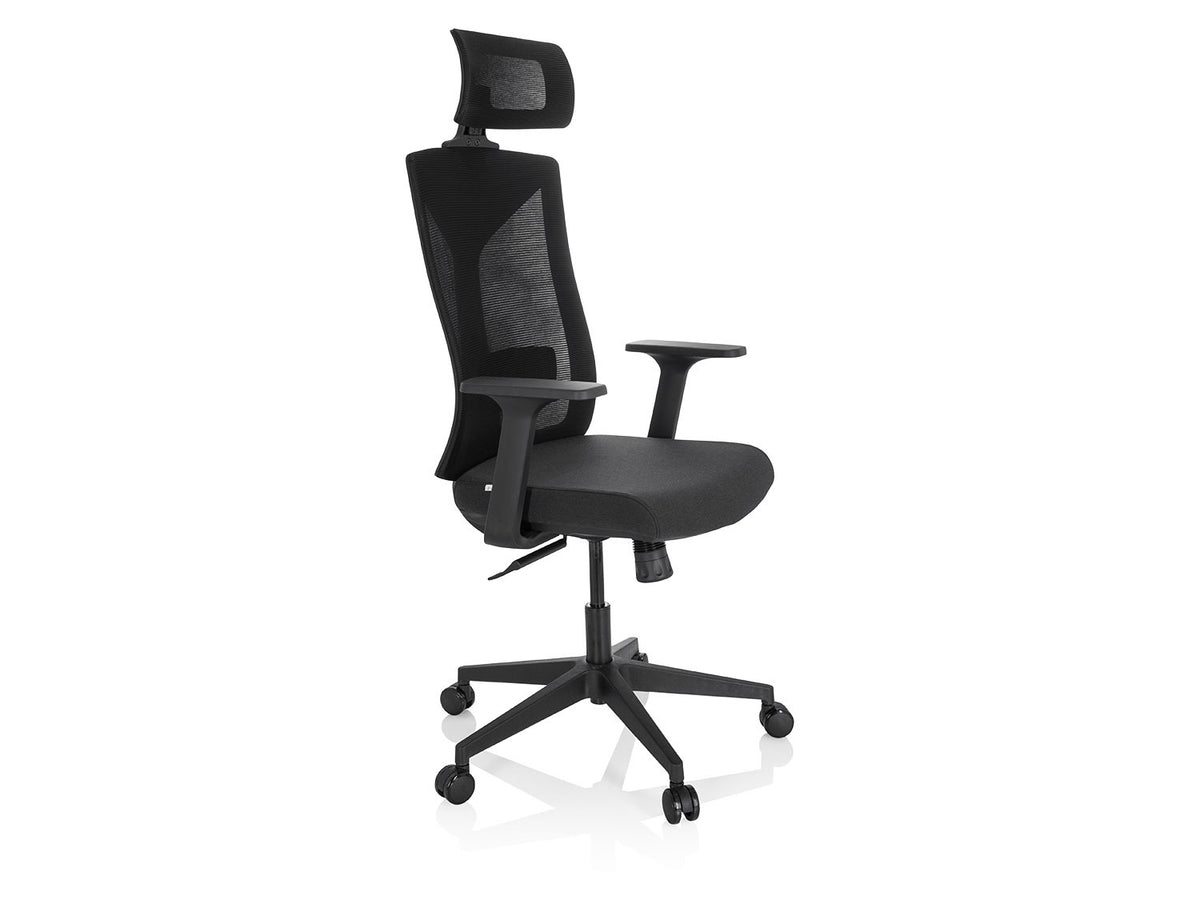 Chaise de bureau / Fauteuil pivotant « KODIAK », réglable en hauteur, noir