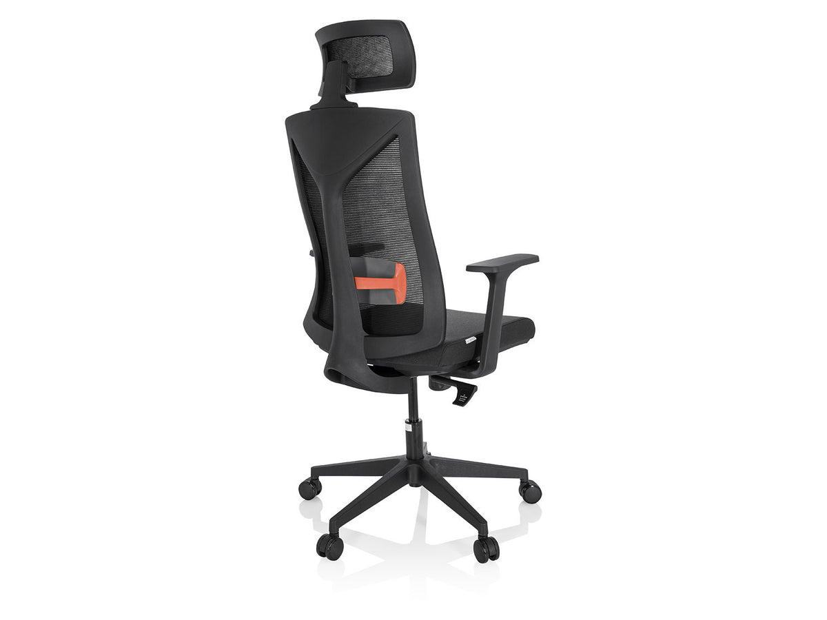 Chaise de bureau / Fauteuil pivotant « KODIAK », réglable en hauteur, noir