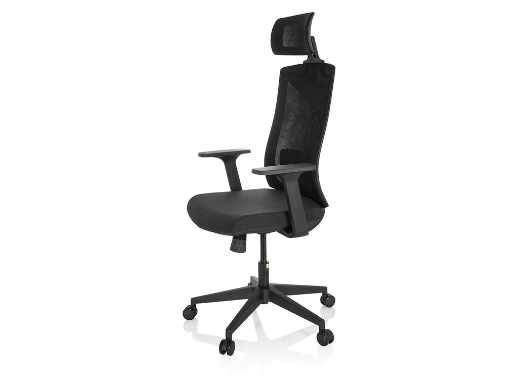 Chaise de bureau / Fauteuil pivotant « KODIAK », réglable en hauteur, noir