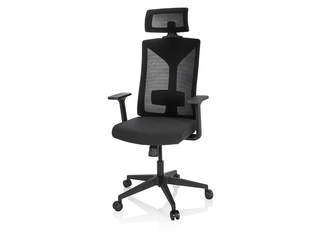 Chaise de bureau / Fauteuil pivotant « KODIAK », réglable en hauteur, noir