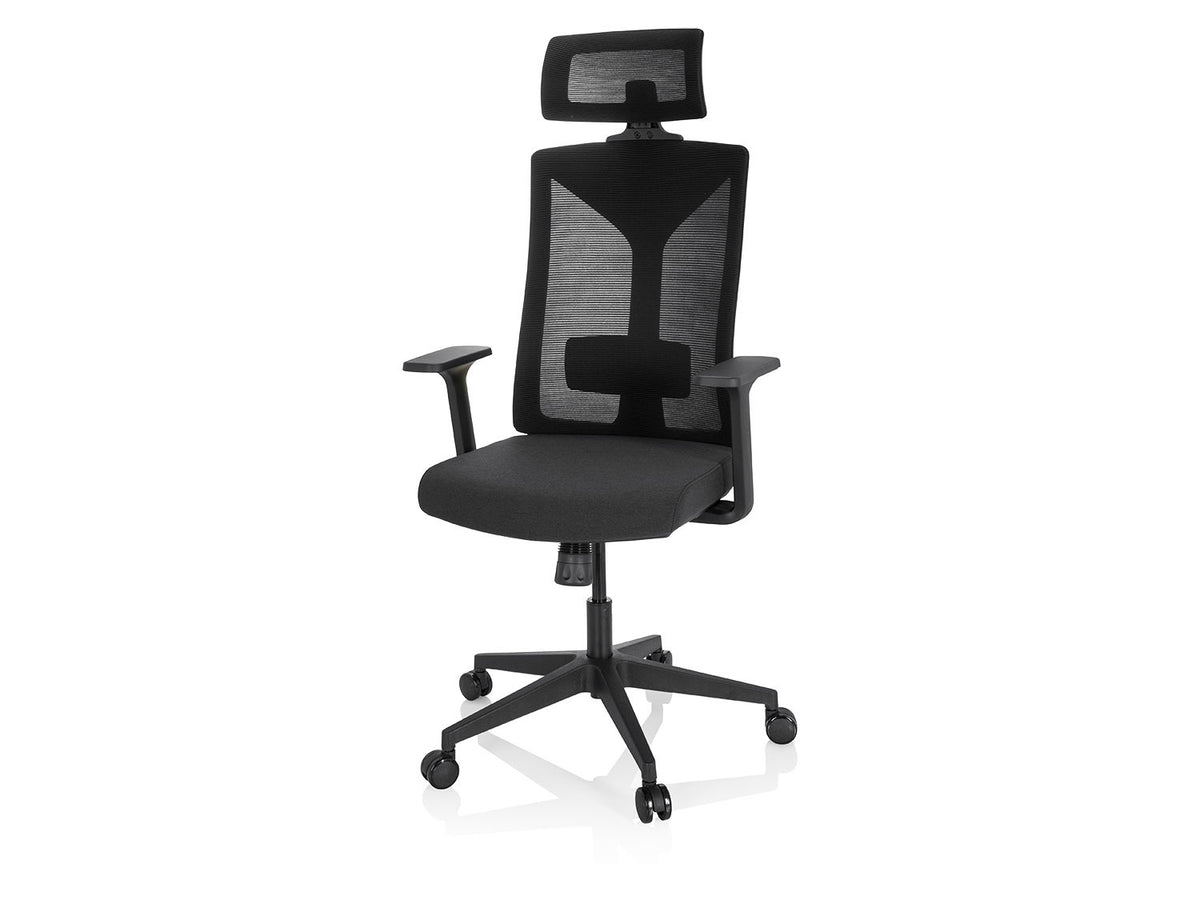 Chaise de bureau / Fauteuil pivotant « KODIAK », réglable en hauteur, noir