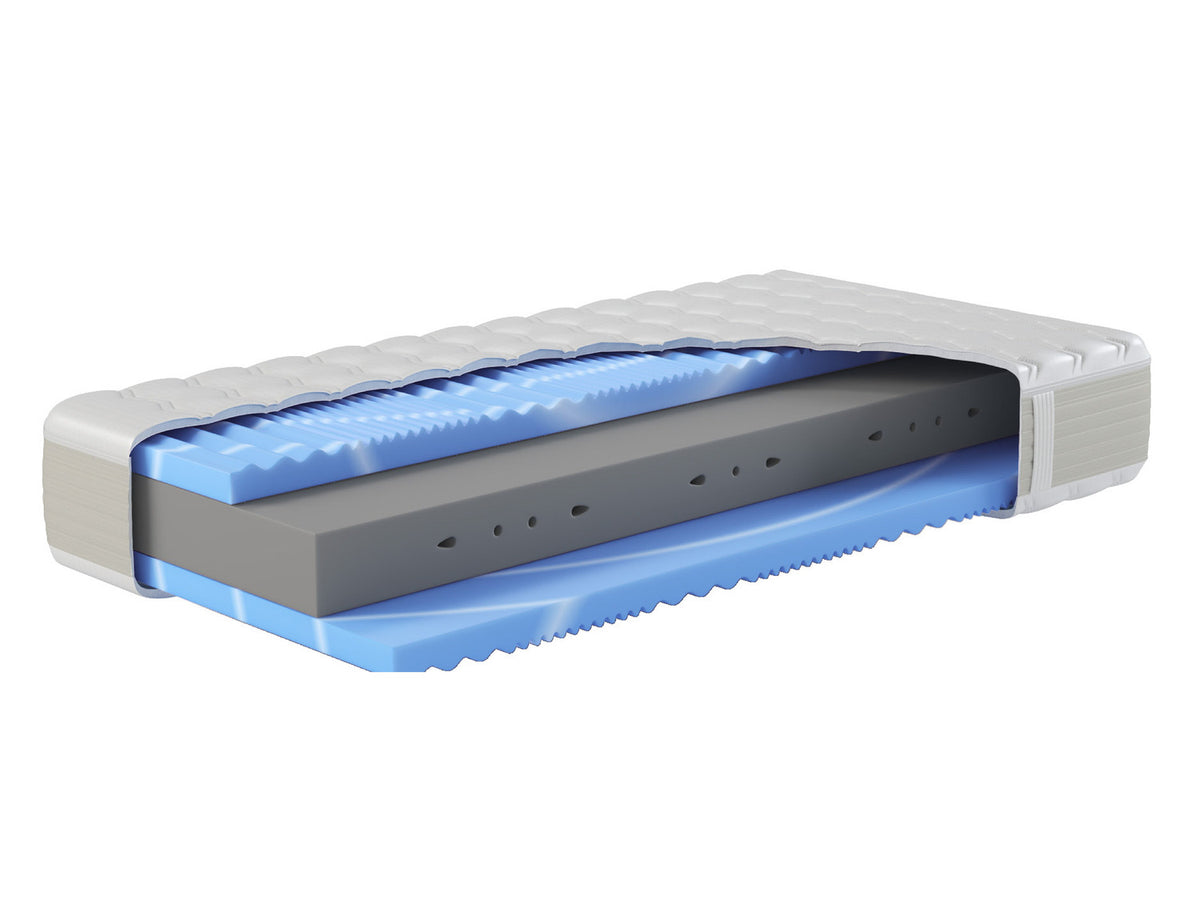 Matelas en mousse froide XXL Gelstar KS, 7 zones, H2, H3 ou H4
