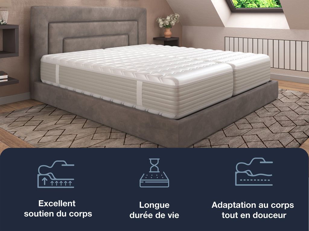 Matelas en mousse froide XXL Gelstar KS, 7 zones, H2, H3 ou H4