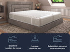 Matelas en mousse froide XXL Gelstar KS, 7 zones, H2, H3 ou H4