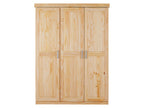 Armoire à vêtements en pin massif, veines naturelles