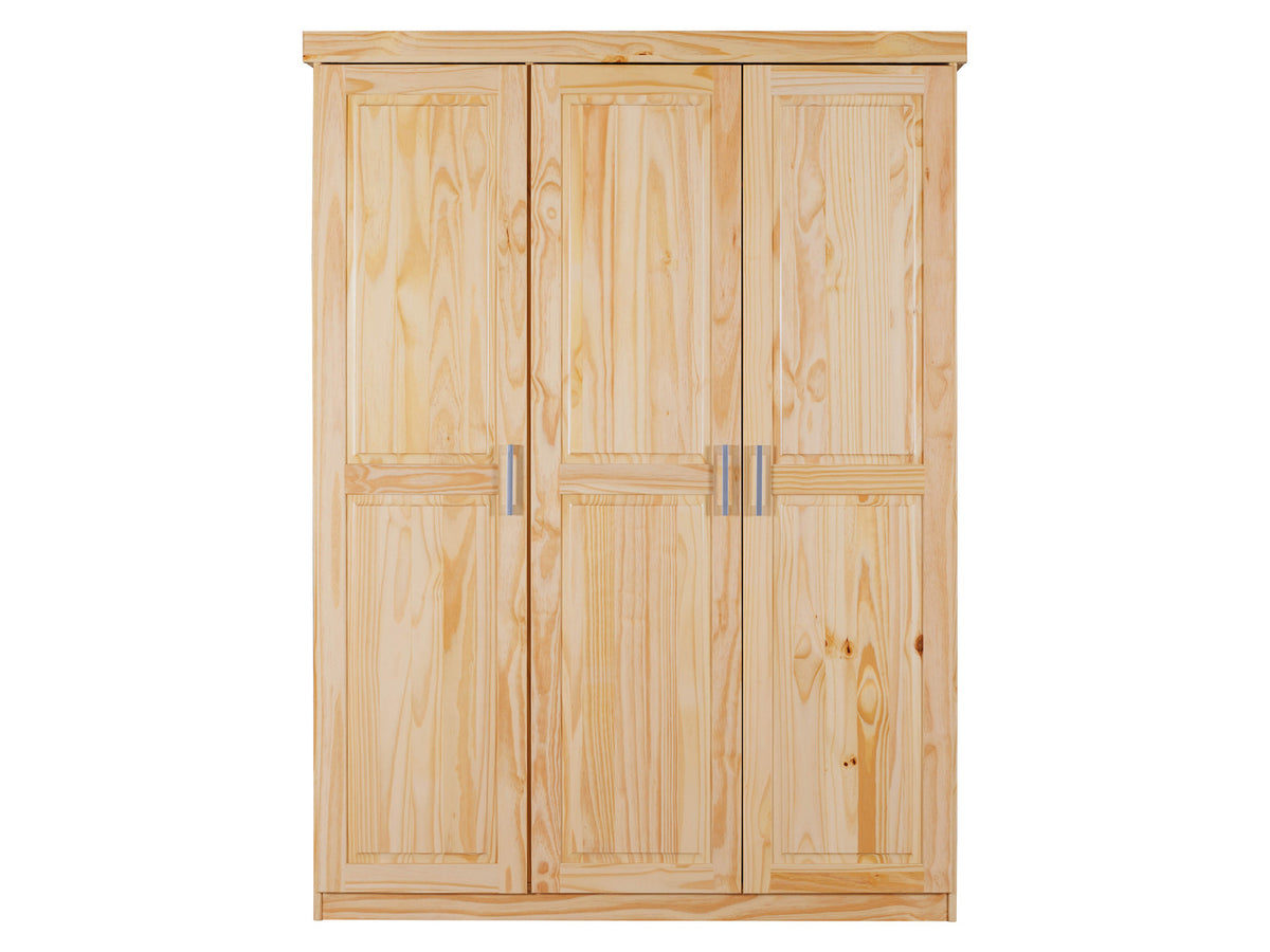 Armoire à vêtements en pin massif, veines naturelles