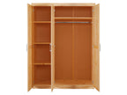 Armoire à vêtements en pin massif, veines naturelles