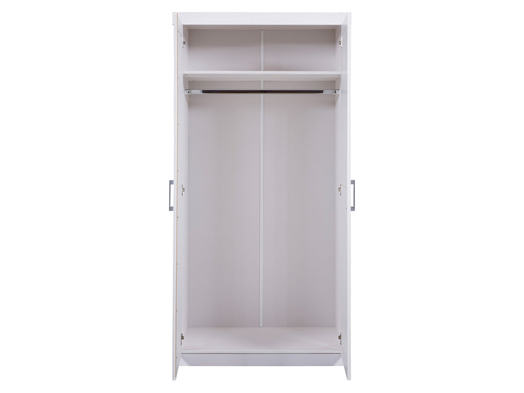 Armoire à vêtements en pin massif, veines naturelles